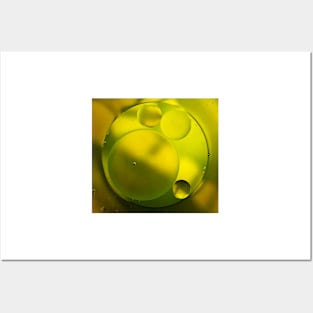 Abstract green bubbles Posters and Art